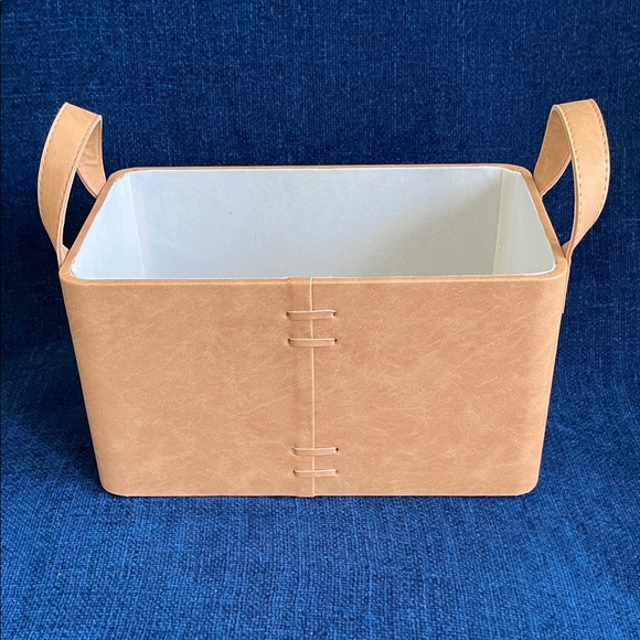 Decorative Leather Storage Container Box - Picture 1 of 9